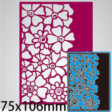 Metal Cutting Dies FLOWERS CARD new  for decoration card DIY Scrapbooking stencil Paper Craft Album template Dies 75*106mm 2024 - buy cheap