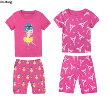 Conjuntos de ropa de princesa para niñas pequeñas, ropa suave de algodón de manga corta para verano, 2, 3, 4, 5, 6, 7 y 8 años 2024 - compra barato