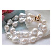 hot-selling +++817 17" WHITE DRIP BAROQUE KESHI REBORN PEARL NECKLACE 2024 - buy cheap