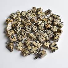 Fashion good quality natural dalmation stone  Irregular charm pendants for jewelry making 50pcs/lot wholesale free 2024 - buy cheap