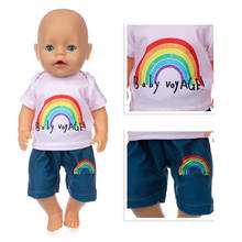 Новая ковбойская одежда подходит для кукол 17 дюймов 43 см Одежда для новорожденных кукол платье для малышей подарок на день рождения 2024 - купить недорого