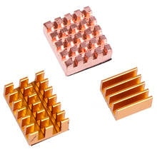 3 pçs/set para raspberry pi 4b cobre almofada de resfriamento do dissipador calor radiador kit cooler para raspberry pi 4 modelo b dissipador calor 2024 - compre barato