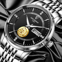 LIGE-Reloj de pulsera deportivo para hombre, accesorio Masculino resistente al agua 2020 M, con mecanismo automático de movimiento y cristal de zafiro, 100 2024 - compra barato