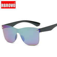 RBROVO-gafas de sol transparentes para mujer, anteojos de sol sin montura, coloridos, Retro, de marca de lujo 2024 - compra barato