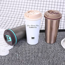 500ML Insulated Thermal Travel Coffee Mug Tumbler Wide Mouth Tea Cup With Lid Stainless Steel Leak Proof Cup Vacuum Flasks  Mug 2024 - buy cheap