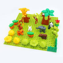 Grandes blocos de construção diy conjunto animais e floresta fazenda grande montagem brinquedos das crianças com tamanho grande tijolos 2024 - compre barato
