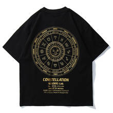 Camiseta masculina de manga curta, estampa alfabeto, moda hip hop, streetwear, high street, masculina 2024 - compre barato
