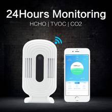 Detector de CO2 HCHO TVOC para el hogar, Analizador de calidad del aire inteligente con WIFI, Sensor de temperatura, Monitor de humedad, JQ-200 2024 - compra barato