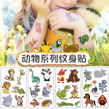 10pcs Tattoo Stickers for Kids Jungle Zoo Animal Body Art Waterproof Temporary Tattoos for Boys Girls Birthday Gift 2024 - buy cheap