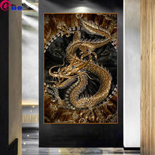 5d diy pintura diamante dragão chinês cheio redondo strass diamante bordado animais ponto cruz mosaico decoração para casa 2024 - compre barato