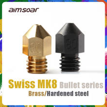 Swiss MK8 Hardened steel nozzle brass nozzle 1.75mm 0.4/0.6/0.8mm 3D Printer parts 2024 - buy cheap