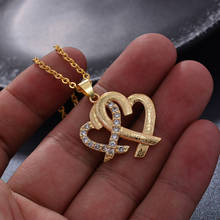 Ethiopia 24K gold color Dubai Small Love Heart  pendant Necklace For women African Party wedding gifts Necklace 45cm Pendant gif 2024 - buy cheap