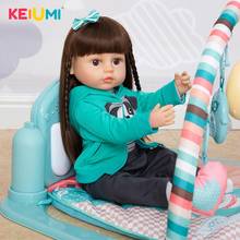 Boneca keiumi realista, boneca de silicone com 55 cm para crianças 2024 - compre barato
