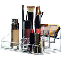 Caixa de armazenamento acrílica de maquiagem, organizador de cosméticos, vitrine transparente para maquiagem, batom, suporte 2024 - compre barato