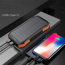 Portable Qi Wireless Charger 16000mAh Solar Power Bank Dual USB Type C Poverbank for iPhone 11 pro X Samsung S9 Xiaomi Powerbank 2024 - buy cheap