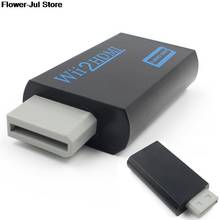 Adaptador convertidor compatible con Wii a HDMI, compatible con Full HD 720P 1080P 3,5mm, adaptador de Wii2HDMI-compatible de Audio para HDTV, 1 unidad 2024 - compra barato