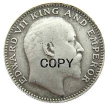 В (10) Индийская 1/2 рупий 1906 древняя Посеребренная копия монет 2024 - купить недорого