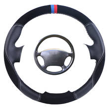 Custom Made Car Steering Wheel Cover Black For Toyota Land Cruiser Prado 120 Suede Leather Auto Steering Wheel Braid 2024 - buy cheap