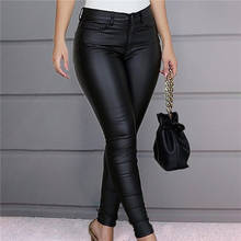 High Waist Leather Leggings For Women Black Light Matt Thin Thick Femme Fitness PU Leggings Sexy Push Up Slim Pants 2024 - buy cheap