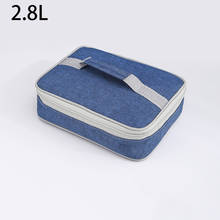 2.8L Lunch Box Bag Insulated Lunch Bag Female Canvas Large Tote Bag Hand Carry  Thick Aluminum Foil Insulation Bag 2024 - buy cheap