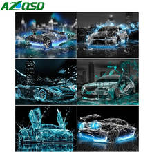 Azqsd needlework diamante bordado carro mosaico imagem de strass diamante arte pintura kits cênica decoração para casa 2024 - compre barato