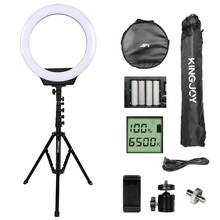 Camera Photo Studio Phone Video Battery powered 16inch 40cm 320Pcs LED Ring Light Dimmable Photography Ring Lamp With Tripod 2024 - buy cheap