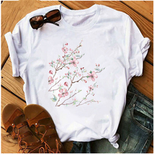 Mayos-Camiseta estampada con estampado Floral para mujer, ropa Retro de los años 90, informal, de víbora 2024 - compra barato