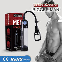 Male Penis Pump Extender Trainer Silicone Penis Enlargement Vacuum Pump Sleeve Dick Enhancer Device Erection Sex Toys for Men 2024 - buy cheap