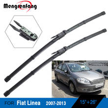 2 Pieces Car Front Windscreen Wiper Blades Soft Rubber Wiper Pinch Tab Arms For Fiat Linea 2007 2008 2009 2010 2011 2012 2013 2024 - buy cheap