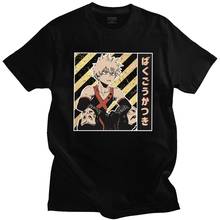 Preciosa camiseta de My Hero Academia para hombre, camisa de Manga corta 100% de algodón, camiseta de verano Katsuki Bakugou, camisetas de Manga de Anime, regalo 2024 - compra barato