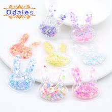 32Pcs/lots Lovely Rainbow Rabbit Appliques Star Sequin Animal Patches Stick-On Baby Girls Hat Shoes DIY Crafts Headwear Material 2024 - buy cheap