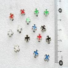 100 Pieces Mini Color Metal Jesus Hole Beads Bulk Beads Small Charm Fashion Jewelry Making Bead Bracelet DIY 2024 - buy cheap