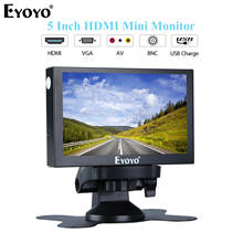 Eyoyo-mini monitor para computador de tv, s501h, ips, tela lcd de 5.5 polegadas, x, hdmi, vga, bnc, usb, controle remoto, para pc, cctv, segurança 2024 - compre barato