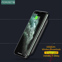FERISING 5000mAh Qi Wireless Charger Power Bank External Battery Wireless Charging Powerbank For iPhone 12 Samsung huawei Xiaomi 2024 - buy cheap
