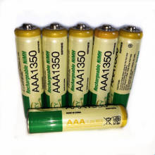 6 peças/lote 1.2v aaa bateria recarregável alta potência brinquedo para crianças 1350mah aaa bateria recarregável ni-mh 2024 - compre barato