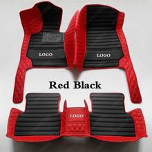 Роскошные автомобильные коврики, подходящие для Acura ILX MDX RDX ZDX TL RL ILX TLX, Водонепроницаемые кожаные автомобильные коврики, коврики для ног, красный, черный 2024 - купить недорого