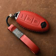 Genuine Leather Car Remote Key Cover Case For infiniti FX35 FX37 FX50 G25 G35 G37 JX35 M35 M37 M45 Q70 2024 - buy cheap