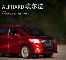 1: 32 Toyota Alphard Baby Sitter Car Alloy Aar Model Light Music 6 Open Door Metal Toy Car Children's Toy Birthday Gift Red 2024 - buy cheap