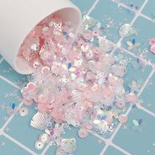 15g/bag Pink Shining Mix Laser Crystal Sequins Nail Brilliant Glitter PVC Loose Nail Sequin Wedding Decoration Craft Confetti 2024 - buy cheap