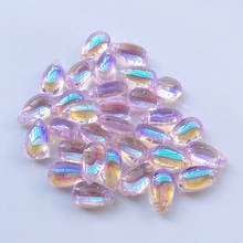 20 Pieces/lot 8*14mm Pink Color Czech Glass Loose Beads Teardrop-shaped Lampwork Beads For Jewelry Making Base Pendant Findings 2024 - buy cheap