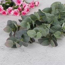 Green Artificial Leaves Large Eucalyptus Leaf Plants Wall Material Decorative Fake Plants For Home Shop Garden Party Decor 66cm 2024 - buy cheap