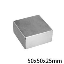 1PC 50*50*25 Block Strong Rare Earth Magnet Thickness 25mm  Rectangular Neodymium Magnets 50x50x25mm N35 Big Magnet 50x50x25 2024 - buy cheap