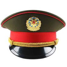 Moda vermelho desempenho russo verde militar caps primavera exército branco capitão chapéus banda mostrar para guarda de honra adulto cosplay 2024 - compre barato