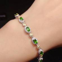 Best Gift Real Natural Diopside Bracelet 925 sterling silver Fine jewelry Natural And Real Fashion Diopside yBracelet 2024 - buy cheap