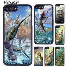 Maiyaca carpa pesca peixe impresso caso do telefone para o iphone x xr xs 11 12 13 pro max 5 6 s 7 8 plus samsung galaxy s6 s7 s8 s9 s10 2024 - compre barato