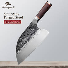 Cutelo de açougueiro forjado 8 tamanhos 5cr15mov, facas de cozinha em aço inoxidável utilidades para cortar frango cortar carne faca de açougueiro 2024 - compre barato