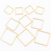 10pcs 3 Size  Charm Square Gold Stainless Steel Open Frame Mold Frame DIY Jewelry Material Production 2024 - buy cheap