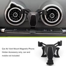 Гравитационный Автомобильный держатель для телефона Автомобильный держатель на вентиляционное отверстие Автомобильный держатель для iphone для Samsung Xiaomi магнитный держатель для телефона Подставка для Audi A3/S3 2024 - купить недорого