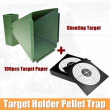 5.5inch Steel Funnel Shaped Shooting Target Holder Air Rifle Pellet Trap Shooting Airsoft with 100pcs Target Papers 2024 - buy cheap
