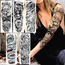 Yuran tatuagens temporárias com flor completa, tatuagens temporárias para homens e mulheres, adesivo de tatuagem falsa de mau olhado rosa, tranfer, arte corporal 2024 - compre barato